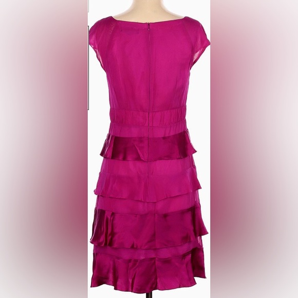 Nantte Lepore - Hot Pink silk cocktail Dress Sz 4 - Picture 3 of 4